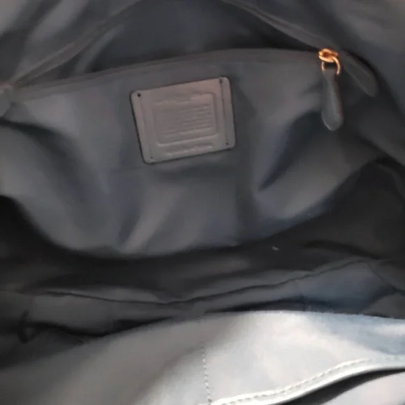 Coach Blue Leather Shoulder Bag